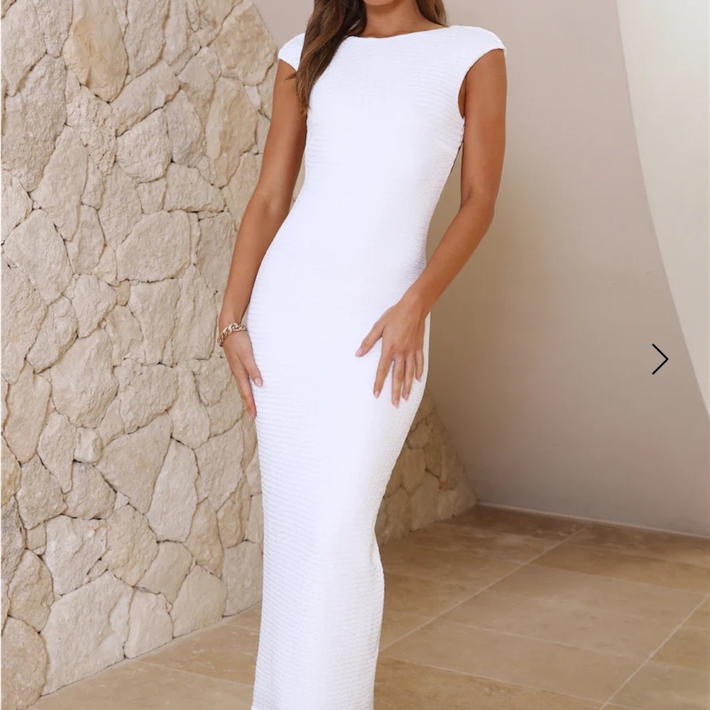 Hello Molly Strawberries White Midi Dress
